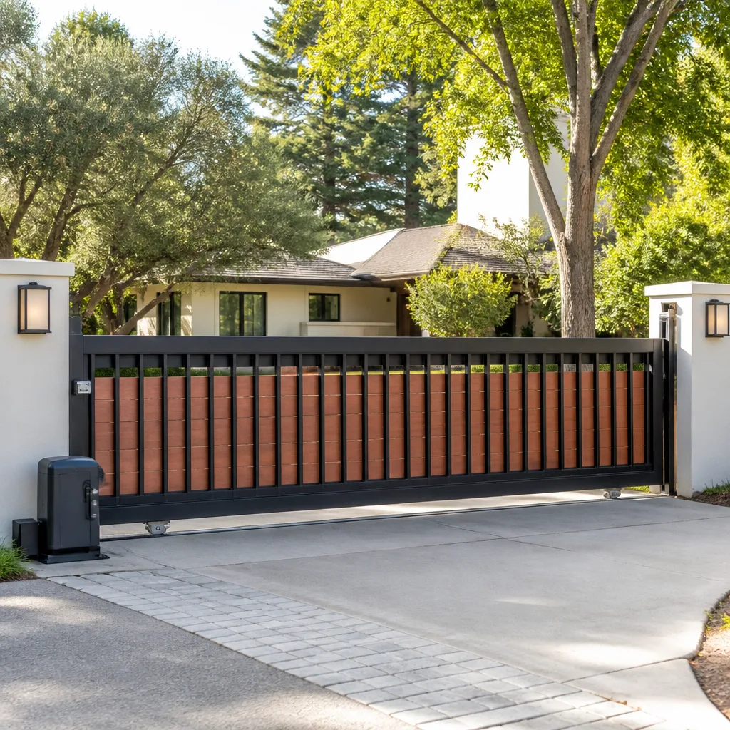 Sliding driveway gates